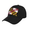Flag of Maryland Baseball Hats for Men and Women - Classic Adjustable Hats Black view 1
