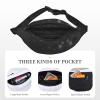 Black and white galaxy Boys large waist bag, travel crossbody waist bag, suitable for enjoying sports, running, cycling, travel, fishing view 3