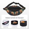 Beautiful Seahorse Couple Boys large waist bag, travel crossbody waist bag, suitable for enjoying sports, running, cycling, travel, fishing view 3