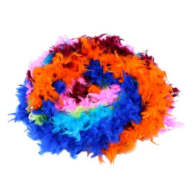 LALADEFIEE 40g Natural Boas Handmade Trim for Party Decorations Mixed Colors 6pcs