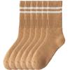 JNKET 6 Pairs Women Socks Warm Thick Socks Winter Crew Socks (US, Alpha, One Size, Regular, Regular, Khaki) view 1