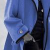 JEShifangjiusu Womens Wool Blend Pea Coat Fashion Winter Dressy Overcoat Single Breasted Trench Jackets with Hood (blue B2,4X-Large) view 2
