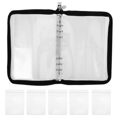 Holibanna Travel Jewelry Organizer Case with Clear Zippered Pouch Slot Transparent Storage Book for Earrings Necklaces Bracelets Stylish and Ample Jewelry Holder with Protective Design