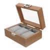DEARMAMY 1pc Watch Storage Case Compact Organizer Box for Travel Jewelry and Sundries Slot Design Lock for Secure Display and view 1