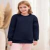 Flygo Unisex Boys Girls Fleece Lined Crewneck Sweatshirt Kids Warm Sherpa Pullover Sweater Sweatshirts Fall Winter Clothes(Navy-L) view 3