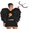 Oyolan 4Pcs Adult Cupid Costume for Men Valentines Day Outfits Heart-shaped One Shoulder Romper Bodysuit Black Medium view 2