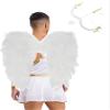 Agoky Mens Adult Cupid Costume One-Shoulder Romper Outfit Bodysuit Valentine Fancy Dress for Theme Party White XX-Large view 2