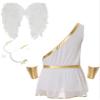 Agoky Mens Adult Cupid Costume One-Shoulder Romper Outfit Bodysuit Valentine Fancy Dress for Theme Party White XX-Large view 4
