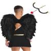 Linjinx Mens Valentine Cupid Cosplay Costume Outfit Heart-Shaped One Shoulder Romper Bodysuits Black XX-Large view 2