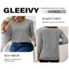 Vneck Sweaters for Women Western Light Weight Sweaters for Women Casual Spring Tops 2026 Trendy Long Sleeve Pullover Cashmere Sweater Comfy Soft Ladies Tops and Blouses Wool Knit Shirts Grey Blue XL view 3