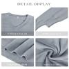 Vneck Sweaters for Women Western Light Weight Sweaters for Women Casual Spring Tops 2026 Trendy Long Sleeve Pullover Cashmere Sweater Comfy Soft Ladies Tops and Blouses Wool Knit Shirts Grey Blue XL view 4