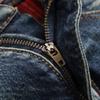 QOAAIE Men's Slim Fit Distress Trendy Jeans Skinny Stitched Patchwork Denim Trousers Medium Waist Ripped Straight Pants (Blue,31) view 3