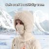 Women's Outdoors Windproof Scarf Hat, 3-in-1 Winter Balaclava for Women, 55cm-60cm Windproof Scarf Hat (Khaki) view 2