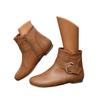 Women's Ankle Boots Low Heel Slouch Flat Comfort Side Zip Ankle Booties Arch Support Buckle Dress Short Boots view 1