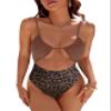Blooming Jelly Womens One Piece Swimsuit Tummy Control Bathing Suit 2026 Sexy Slimming Flattering Cute Cheeky High Cut Out Ladies Swimwear (Large, Brown Leopard) view 1