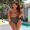 Blooming Jelly Womens One Piece Swimsuit Tummy Control Bathing Suit 2026 Sexy Slimming Flattering Cute Cheeky High Cut Out Ladies Swimwear (Large, Brown Leopard) view 2
