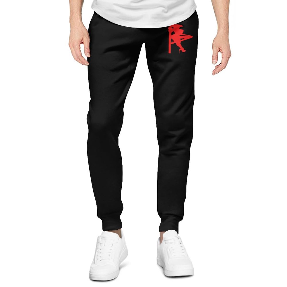 Pole Dancer Stripper Theme Men's Pants Sweatpant,Athletic with Pockets Long Casual Pants Printed Sweat Pants Men L&-5