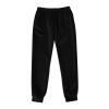 2PC Baggy Sweatpants for Women Trendy Y2k Streetwear High Waisted Wide Leg Athletic Joggers Pants Fleece Lounge Pants Black view 2