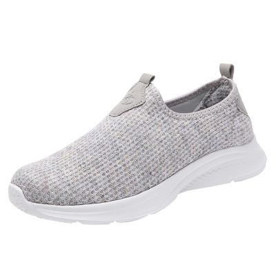 CsgrFagr Leisure Women's Slip On Travel Soft Sole Comfortable Shoes Outdoor Mesh Shoes Runing Sneaker Socks Women Non Slip (Grey, 7.5)