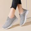 CsgrFagr Leisure Women's Slip On Travel Soft Sole Comfortable Shoes Outdoor Mesh Shoes Runing Sneaker Socks Women Non Slip (Grey, 7.5) view 3