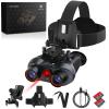 3D VR Infrared Night Vision Goggles - 7-Level IR Head Mounted Binoculars with Auto Wake, 36MP UHD Photos, 4K Video, Built-in Large Screen,6X Zoom, 232GB TF Card for Camping Surveillance view 1
