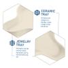 DEARMAMY Irregular Jewelry Storage Tray Unique Ceramic Display Plate for Jewelry Trinkets Food Decor for Dresser Bathroom Table Beautiful Matte Finish view 3