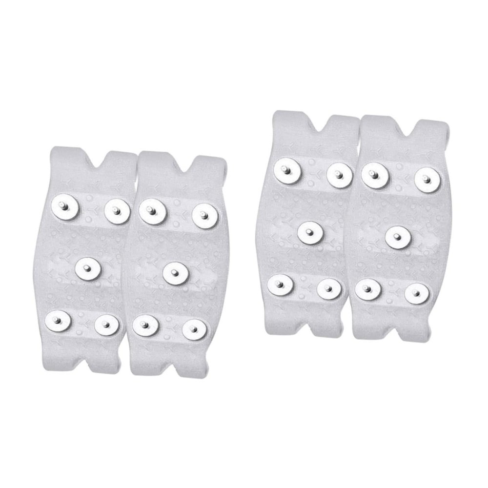 DEARMAMY 10pcs Ice Cleats for Boots Non-Slip Shoe Grippers Spikes for Enhanced Traction Ice and Snow for Hiking Walking and Winter Activities