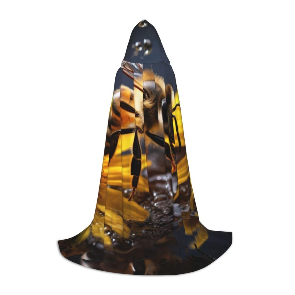 XIyueZone Flying Bees Daisy Honey - Unisex Tunic Hooded Robe Halloween Cloak Cosplay Costumes - Medium