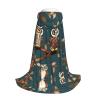 JIPOFD Owls On Tree Branches Hooded Cloak Long Cape For Halloween Cloak Costumes Hoodedcape Masquerade Dress Up Costume view 3