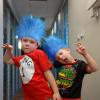 BlissfulTie 2 Pack Blue Fluffy Costume Wig - Funky Crazy Hair Hat Thing Costume Wig for Reading Week, Halloween, and Theme Parties view 3