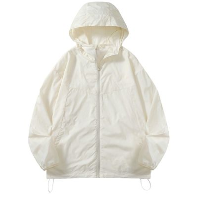 xoxingysm Mens Packable Cycling Jacket Big Tall Zip Up Lightweight Visibility Jackets Sun Protection Thin Outdoor Hiking Coat 2025 Spring Summer Stylish Running Biking Shirts White