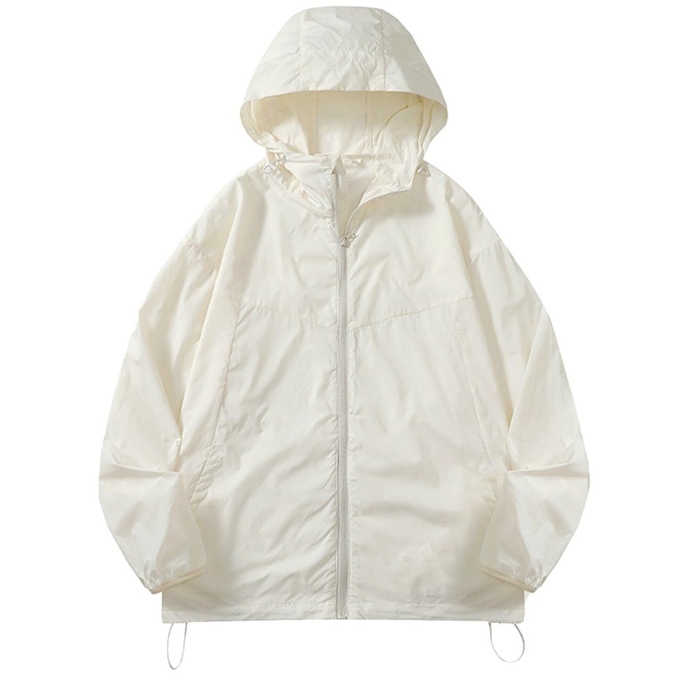 xoxingysm Mens Packable Cycling Jacket Big Tall Zip Up Lightweight Visibility Jackets Sun Protection Thin Outdoor Hiking Coat 2025 Spring Summer Stylish Running Biking Shirts White
