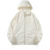xoxingysm Mens Packable Cycling Jacket Big Tall Zip Up Lightweight Visibility Jackets Sun Protection Thin Outdoor Hiking Coat 2025 Spring Summer Stylish Running Biking Shirts White view 1