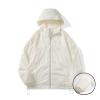 xoxingysm Mens Packable Cycling Jacket Big Tall Zip Up Lightweight Visibility Jackets Sun Protection Thin Outdoor Hiking Coat 2025 Spring Summer Stylish Running Biking Shirts White view 4