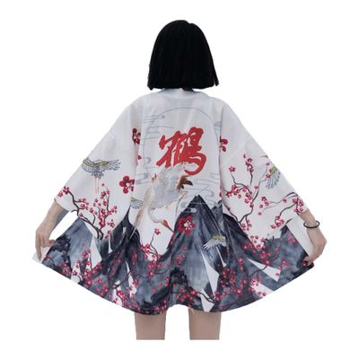 Summer & Autumn Japanese Artistic Shirt, Sun Protection Clothing, Air-Conditioned Clothing, Loose Outdoor Hiking Thin Coat for Students, BathrobeYukata A10 Multicolour