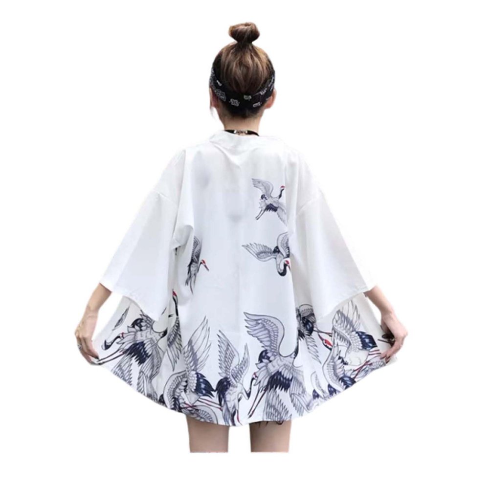 Summer & Autumn Japanese Artistic Shirt, Sun Protection Clothing, Air-Conditioned Clothing, Loose Outdoor Hiking Thin Coat for Students, BathrobeYukata A12 Multicolour