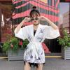 Summer & Autumn Japanese Artistic Shirt, Sun Protection Clothing, Air-Conditioned Clothing, Loose Outdoor Hiking Thin Coat for Students, BathrobeYukata A12 Multicolour view 2