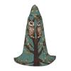 JIPOFD Owl Tree Branches Hooded Cloak Long Cape For Halloween Cloak Costumes Hoodedcape Masquerade Dress Up Costume view 1