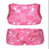 Sipumia Men's Sexy Gay Lace Vest Paired with Shorts Tight Fitting High Stretch Sleeveless Top Set-CMF281 Fuchsia M view 2