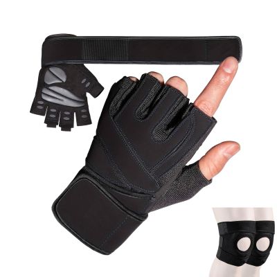 CZMYCBG Weight Lifting Gloves with Cushion Pads for Men Women, 1 Pair of Workout Gloves with Non-Slip Neoprene Padding(Large)
