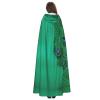 Green Peacock Feather Print Unisex Adults Hooded Cloak Cape,Hooded Robe Cloak,Oversized Hood Cloak,Halloween Cloak view 4
