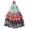 Flamingo Print Unisex Adults Hooded Cloak Cape,Hooded Robe Cloak,Oversized Hood Cloak,Halloween Cloak view 1
