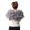 LUNCHS Bridal Shawl Holiday Shows Halloween Costume Shawl Wraps for Women Winters Wedding Dress Topper Feather Shawl for Women Frock(Grey) view 1