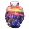 Spring Sunrise Bluebonnets Texas Hill Country Adult Hoodies Pullover Hooded Sweatshirts Long Sleeve Sweater Tops with Pocket 3XL view 1