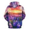 Spring Sunrise Bluebonnets Texas Hill Country Adult Hoodies Pullover Hooded Sweatshirts Long Sleeve Sweater Tops with Pocket 3XL view 3