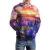 Spring Sunrise Bluebonnets Texas Hill Country Adult Hoodies Pullover Hooded Sweatshirts Long Sleeve Sweater Tops with Pocket 3XL view 4