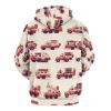 Fire Truck Print Adult Hoodies Pullover Hooded Sweatshirts Long Sleeve Sweater Tops with Pocket M view 3