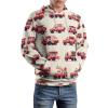 Fire Truck Print Adult Hoodies Pullover Hooded Sweatshirts Long Sleeve Sweater Tops with Pocket M view 4