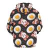 Eggs Bacon Adult Hoodies Pullover Hooded Sweatshirts Long Sleeve Sweater Tops with Pocket 4XL view 3