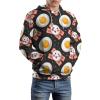 Eggs Bacon Adult Hoodies Pullover Hooded Sweatshirts Long Sleeve Sweater Tops with Pocket 4XL view 4